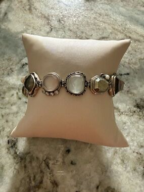 Silpada “Exemplar” Sterling Silver Gemstones Bracelet